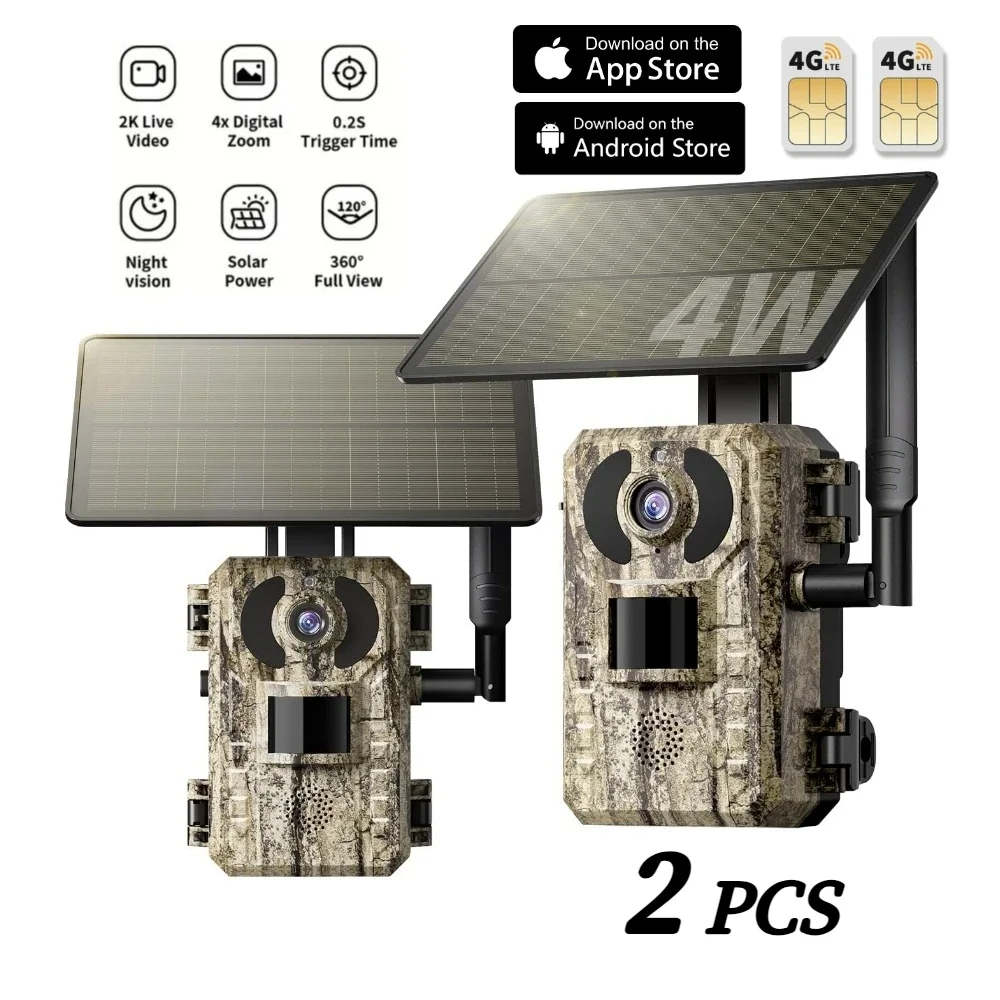 Hunting Game Camera Night Vision No Glow - Fotocamera da Caccia 4G LTE Alimentata