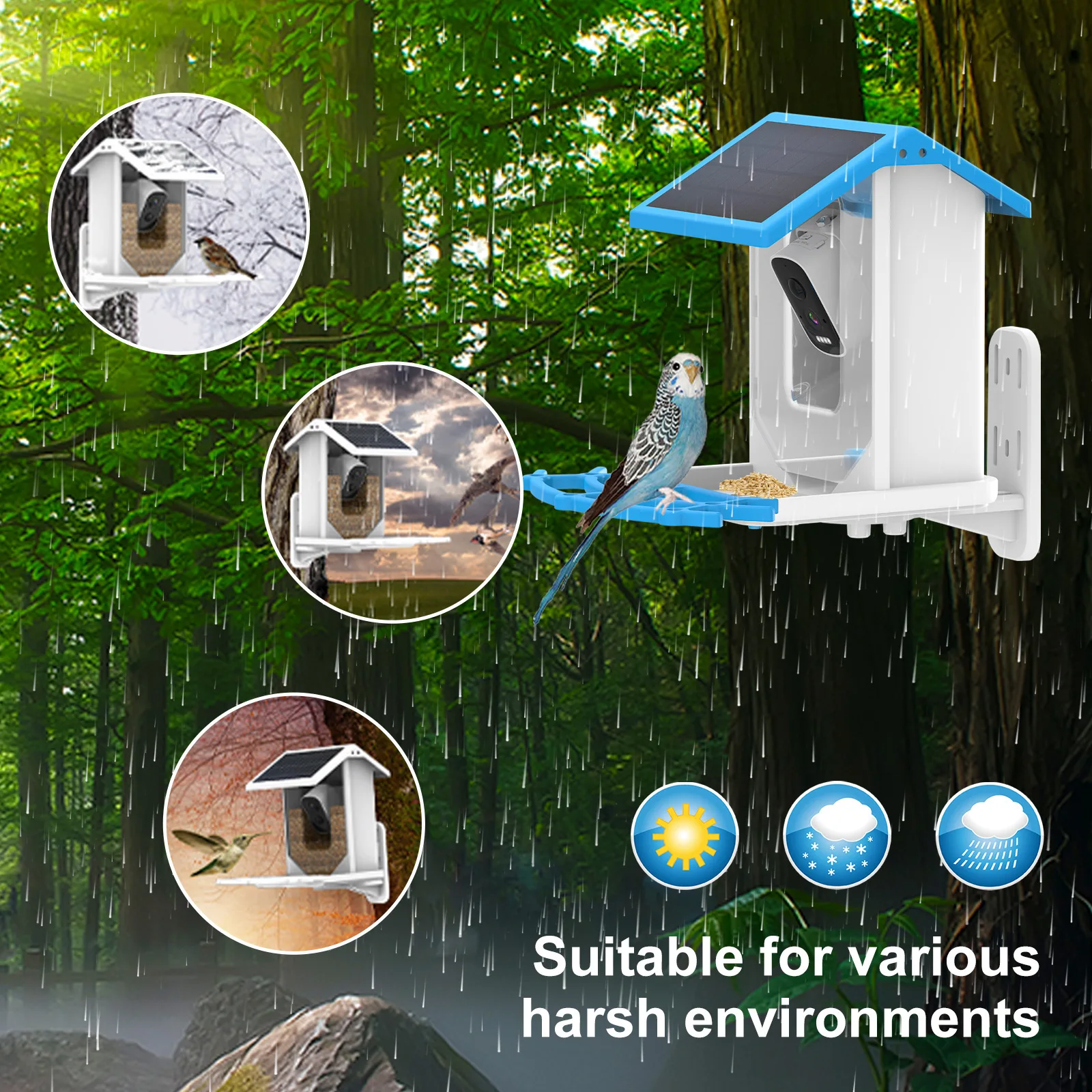 Telecamera intelligente 2K per - Bird Feeder Camera Wifi Smart Ai recensione e prezzo